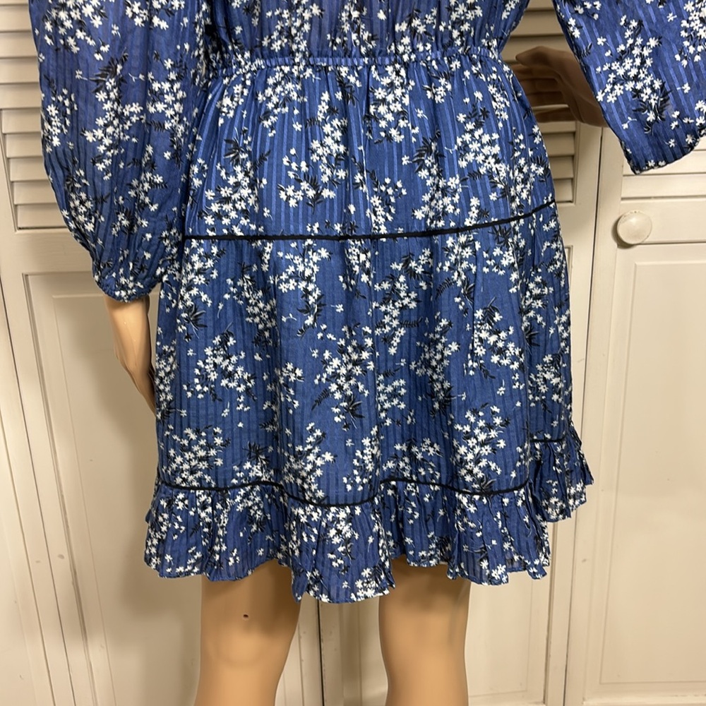 ULLA JOHNSON Brienne Dress Floral Peasant Style Mini Dress Size 8 - Picture 13 of 16
